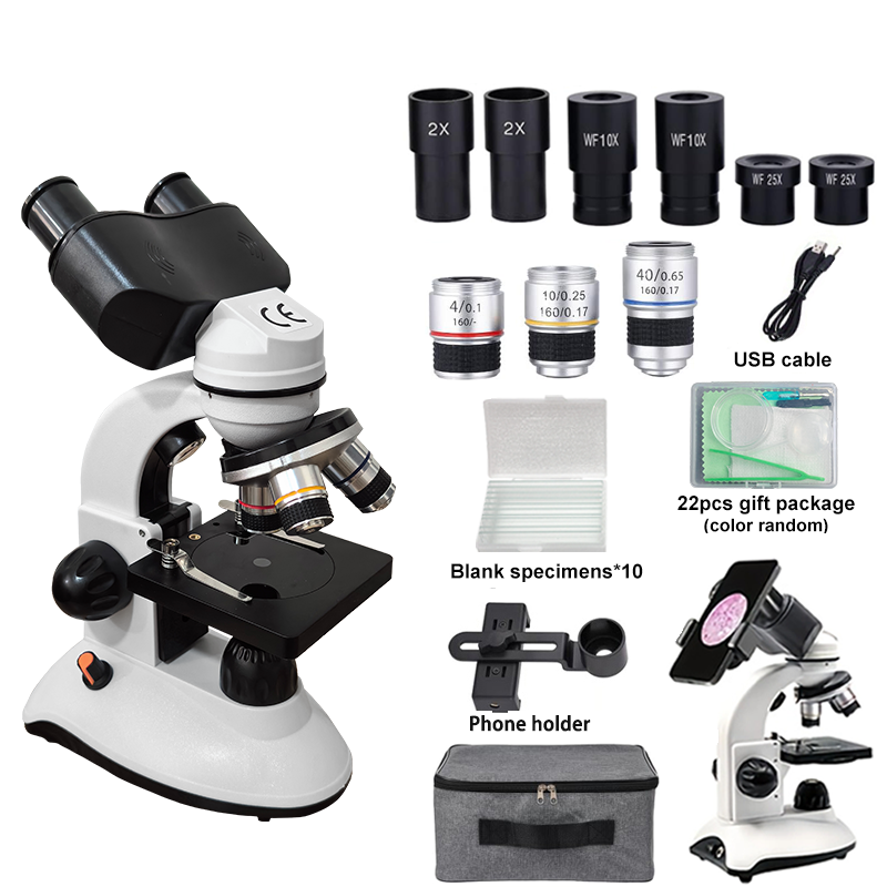 Microscope Compound 40X - Binocular Compound Microscope for Students,40X-2000X Acrylic