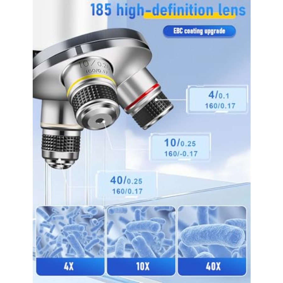 Compound Microscope for Adults - مراجعة Microscope Compound 40X وسعره