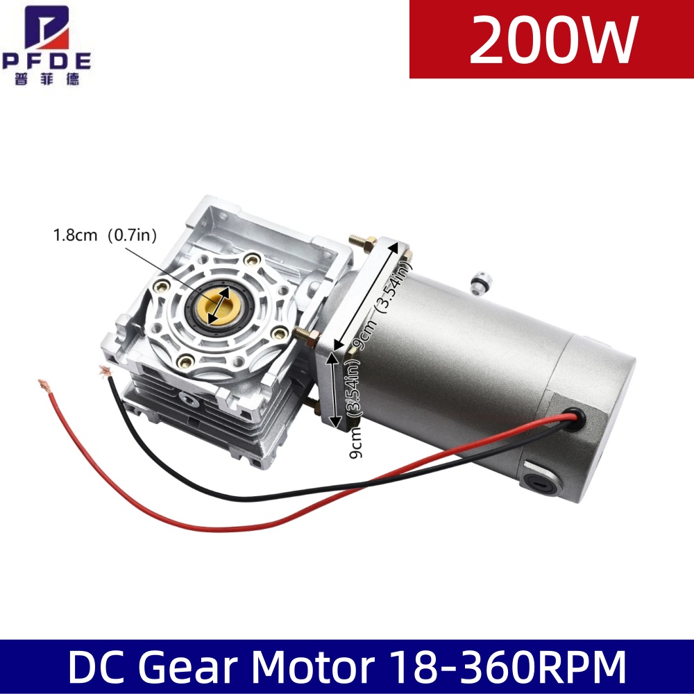 200W DC Gear Motor 12V 24V+NMR - مراجعة Robot Arm Motor وسعره