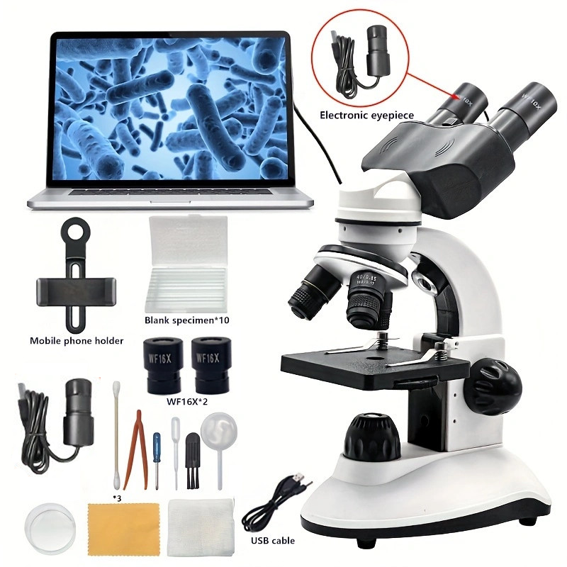 40X-1280X Compound Binocular M - مراجعة Microscope Compound 40X وسعره