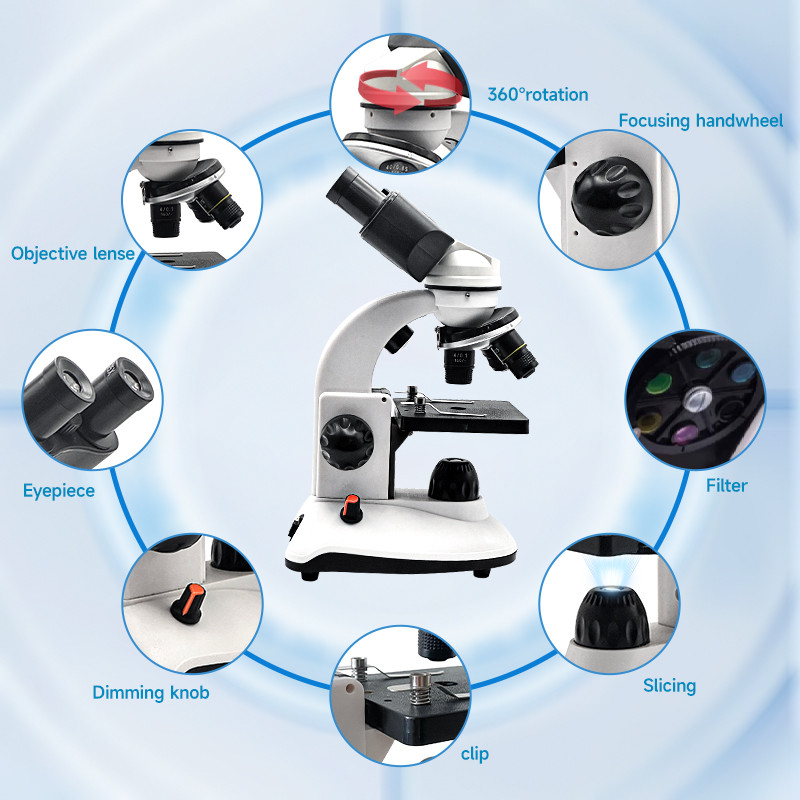 40X-1280X Compound Binocular M - مراجعة Microscope Compound 40X وسعره