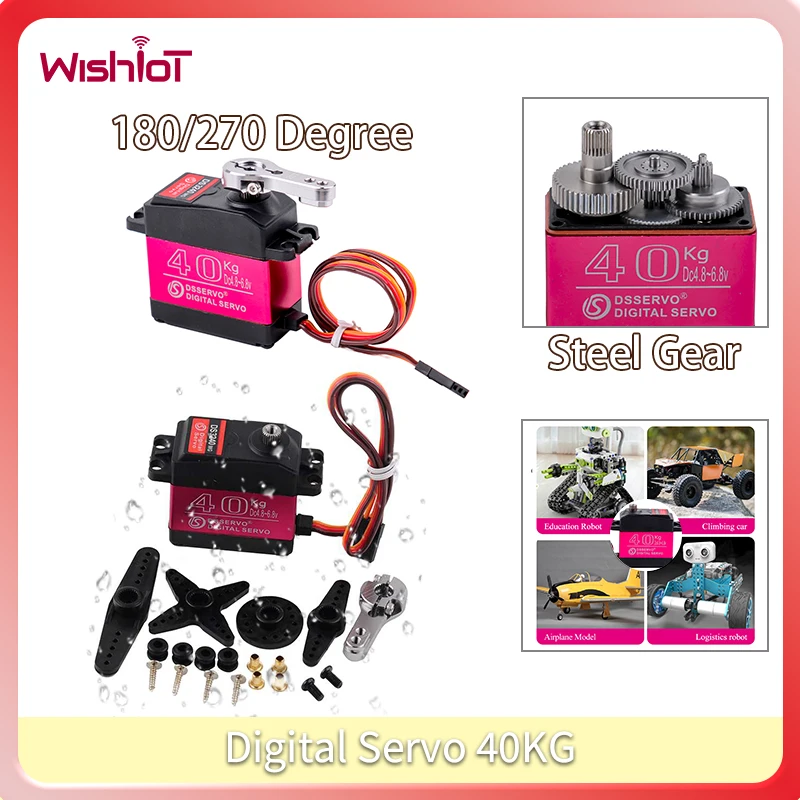 Digital Servo 40KG 180/270 Deg - مراجعة Robot Arm Motor وسعره