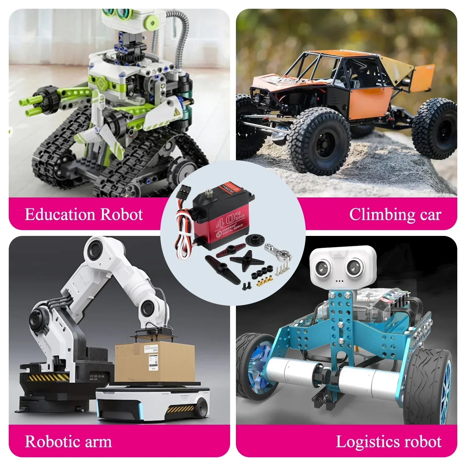 Digital Servo 40KG 180/270 Deg - مراجعة Robot Arm Motor وسعره