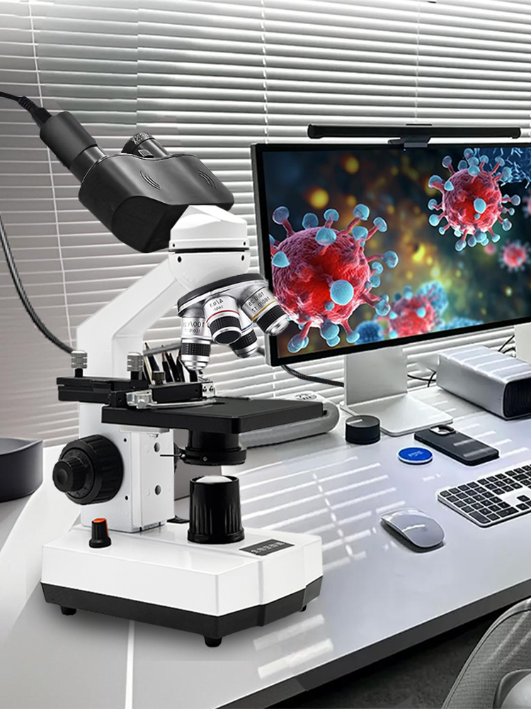 Professional LED Binocular Mic - مراجعة Microscope Compound 40X وسعره