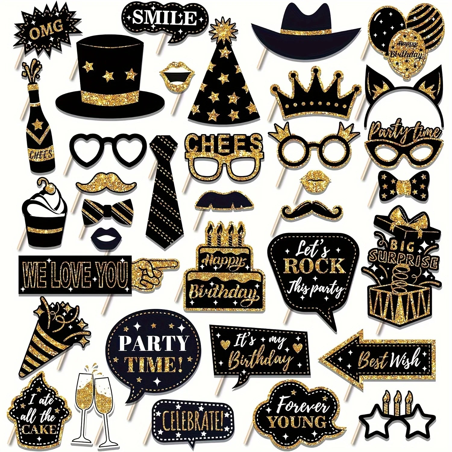 36pcs of Birthday Photo Booth  - مراجعة Science Of Happiness وسعره