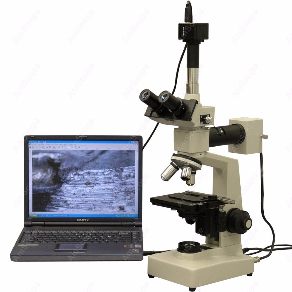 AmScope Metallurgical Trinocul - مراجعة Microscope Compound 40X وسعره