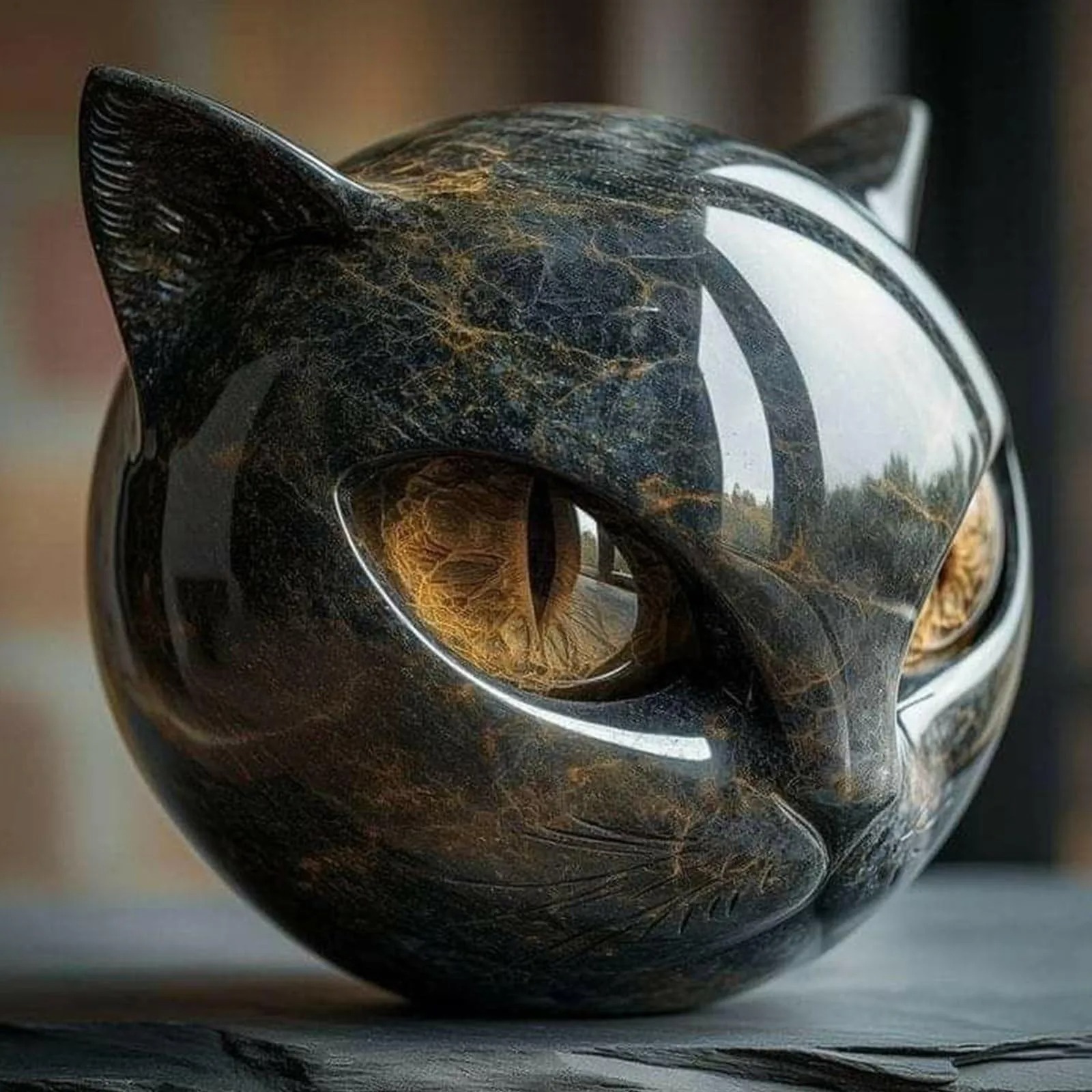 Decorative Black Cat Stone Fig - مراجعة Newton Cradle Large وسعره