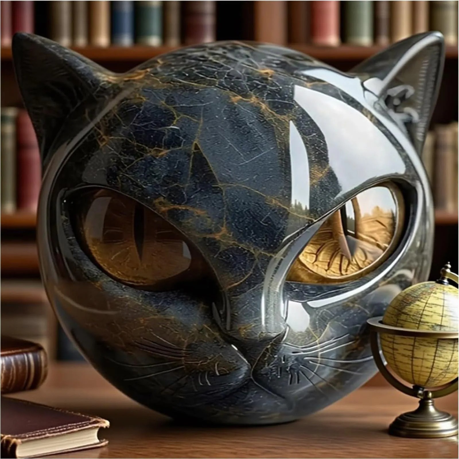 Decorative Black Cat Stone Fig - مراجعة Newton Cradle Large وسعره
