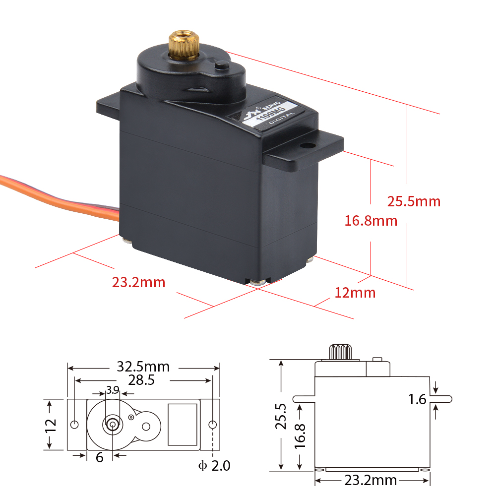 1/2/4 PCS JX Servo PDI-1109MG  - مراجعة Robot Arm Motor وسعره