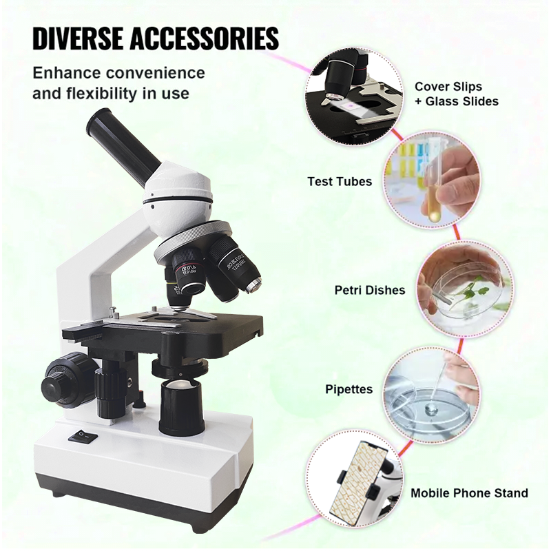 40X-2500X Professional Binocul - مراجعة Microscope Compound 40X وسعره