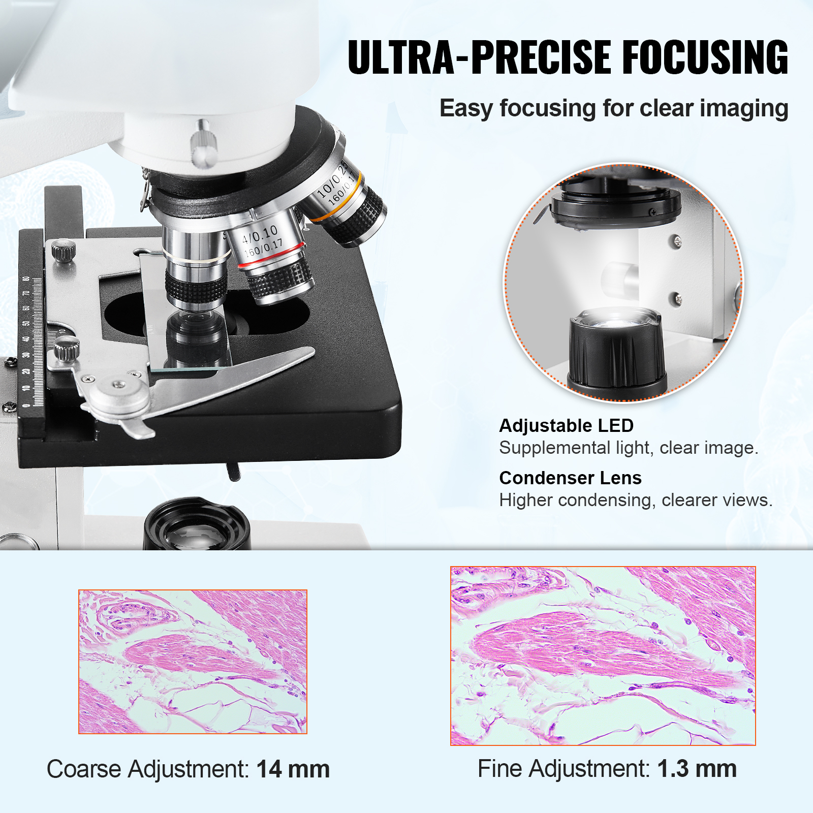 VEVOR Compound Trinocular Micr - مراجعة Microscope Compound 40X وسعره