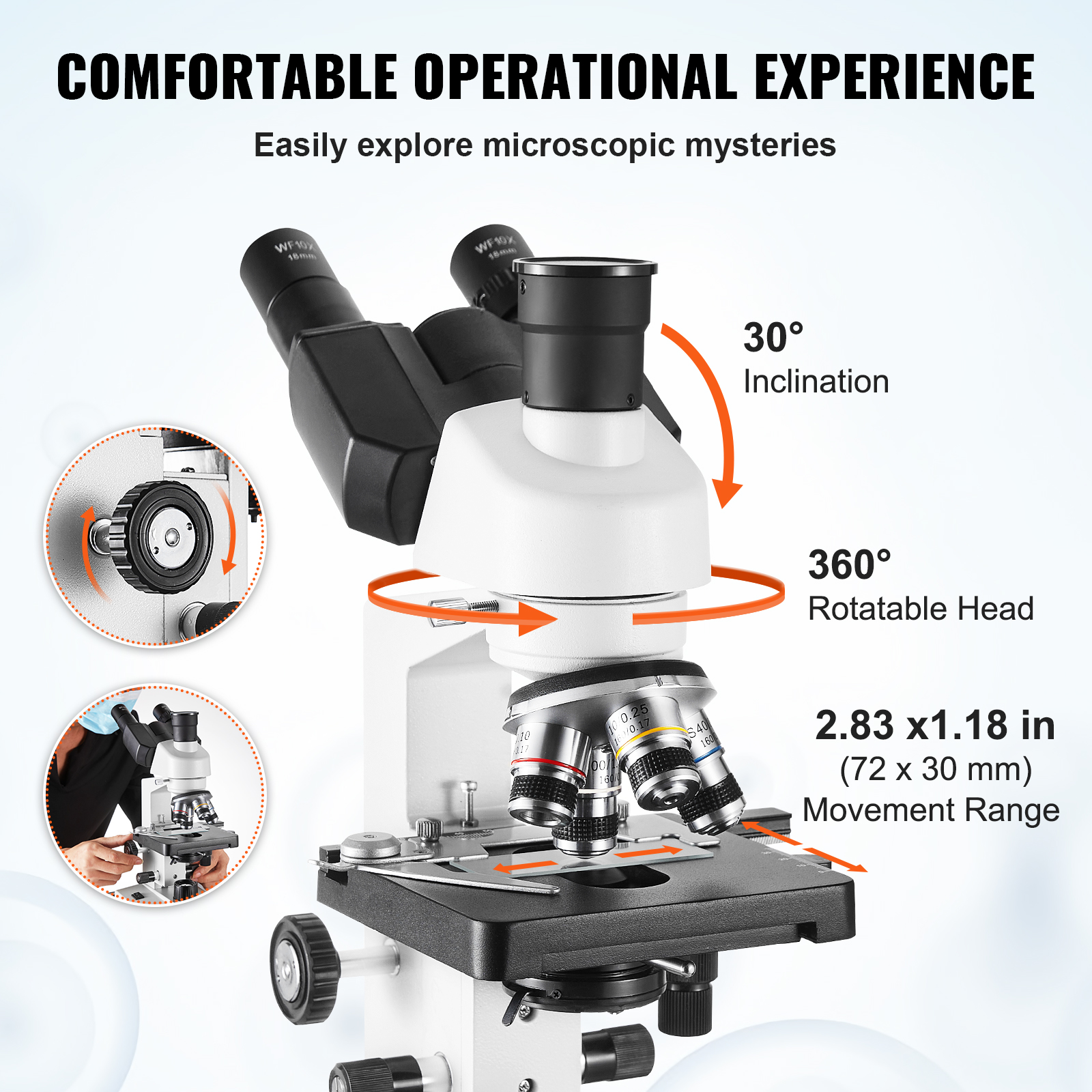 VEVOR Compound Trinocular Micr - مراجعة Microscope Compound 40X وسعره