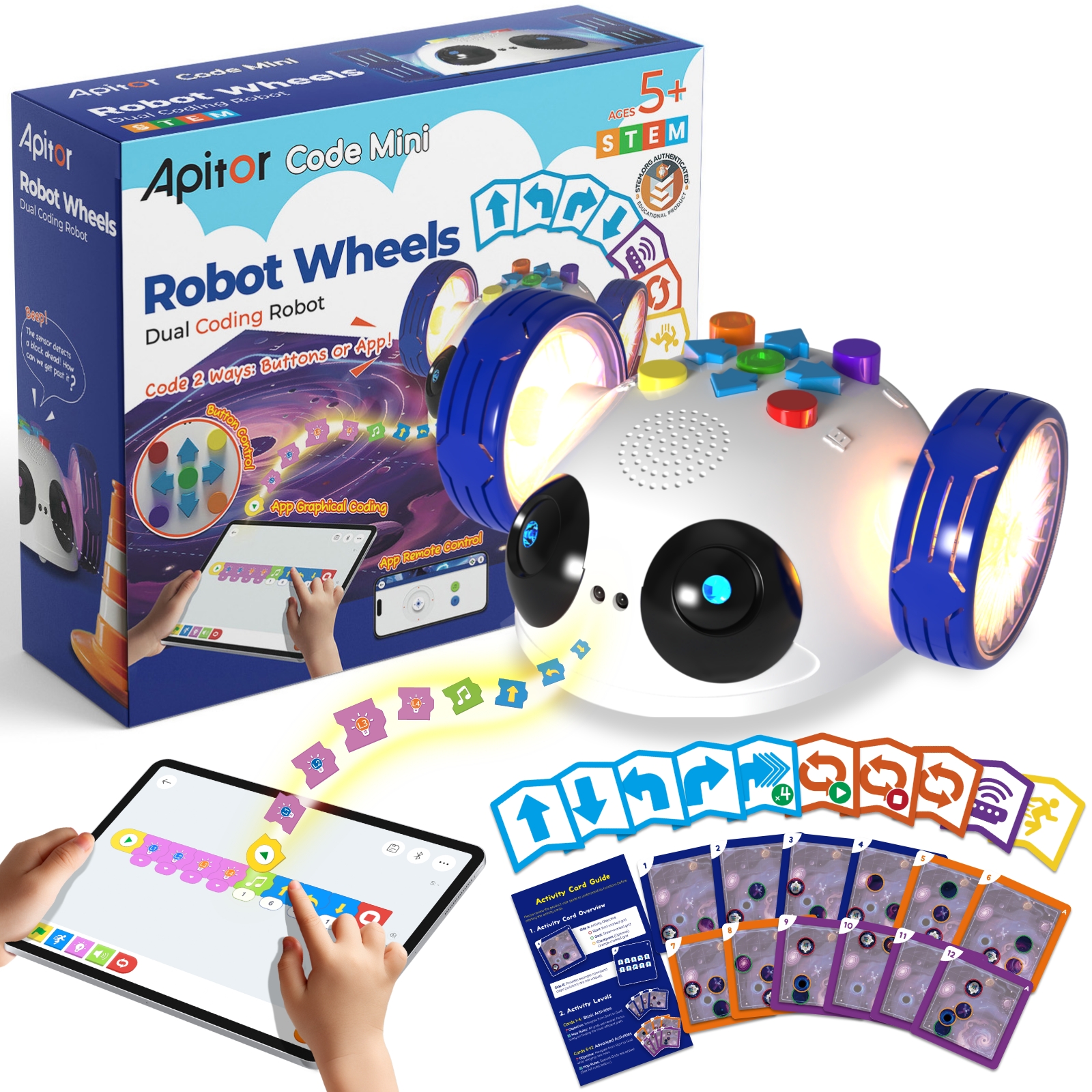 Apitor Mini Robot Wheels Codin - مراجعة Science Robotics وسعره