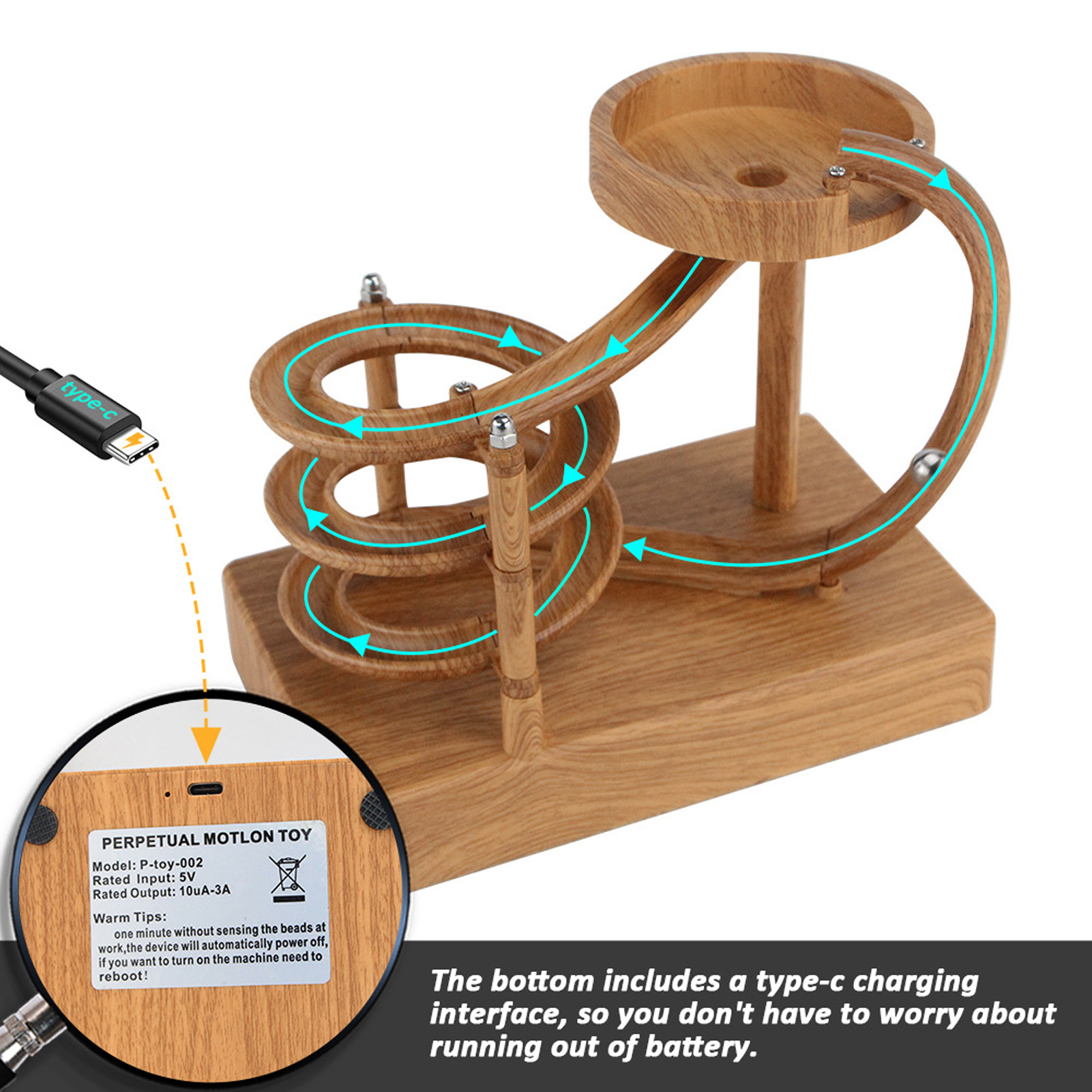 Rolling  Perpetual Motion Mach - مراجعة Newton Cradle Large وسعره