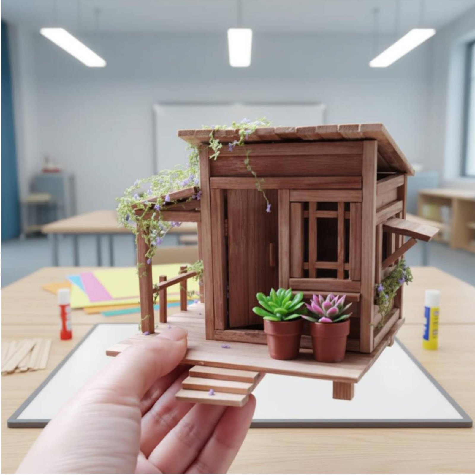 DIY Bamboo House Kit Relaxing  - مراجعة Science Hobby Kit وسعره