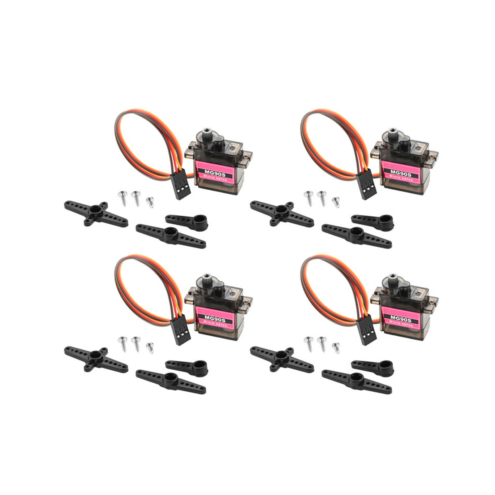 4pcs Micro Servo Metal Gear 90 - مراجعة Robot Arm Motor وسعره