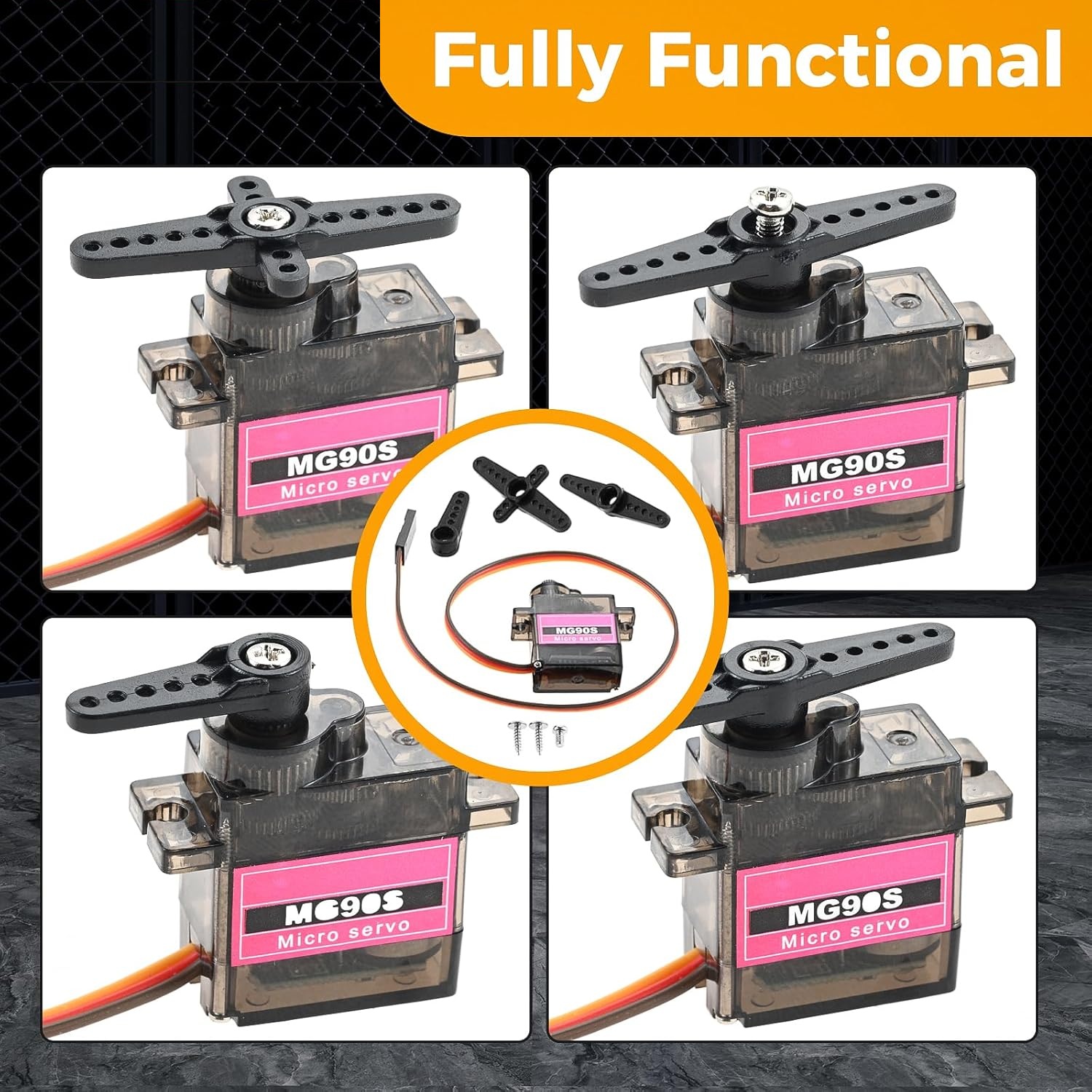 4pcs Micro Servo Metal Gear 90 - مراجعة Robot Arm Motor وسعره