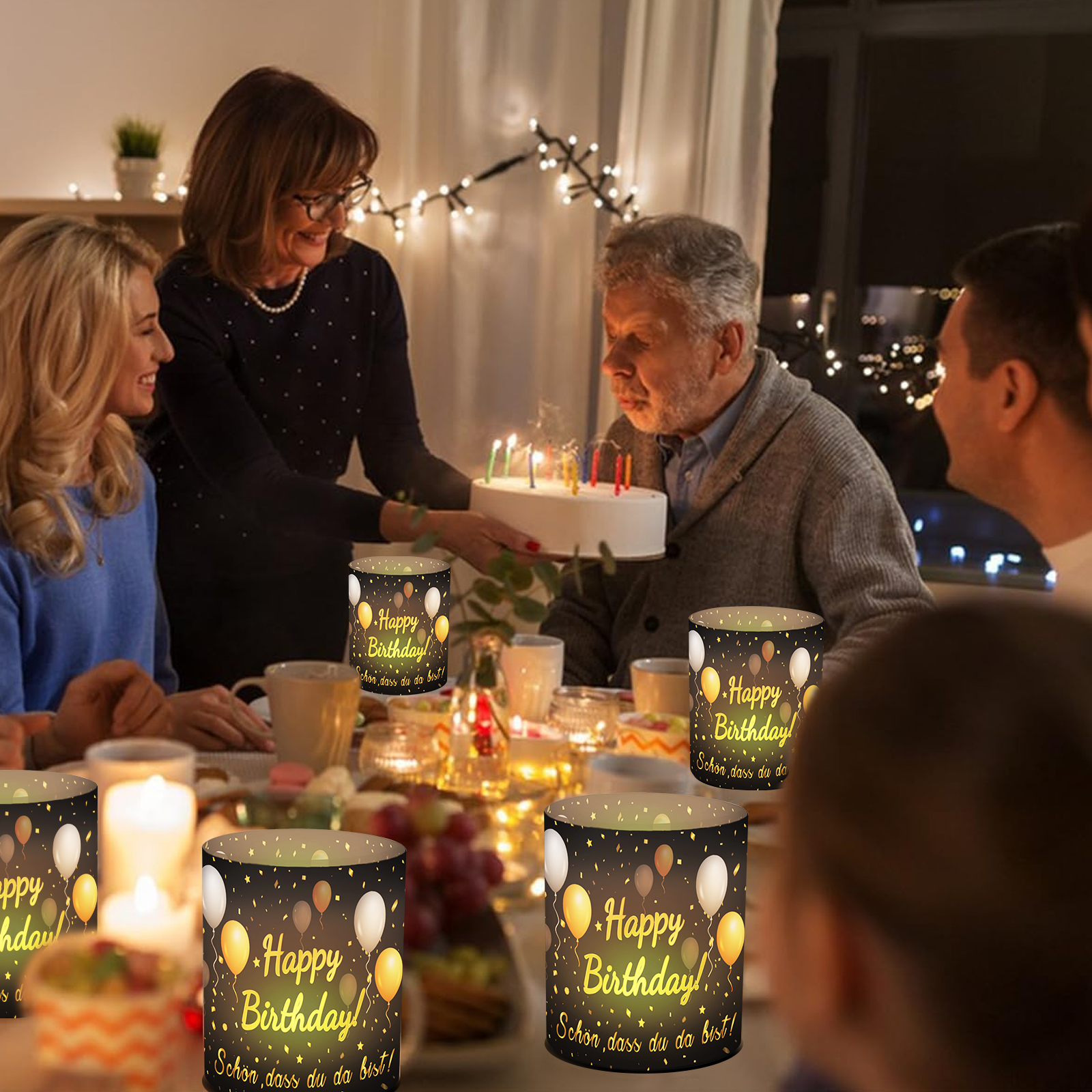 12pcs Happy Birthday Candle Ta - مراجعة Science Of Happiness وسعره