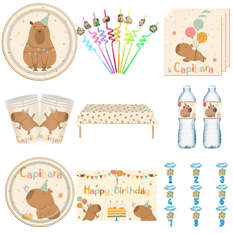 Capybara Party Decoration Birt - مراجعة Science Of Happiness وسعره
