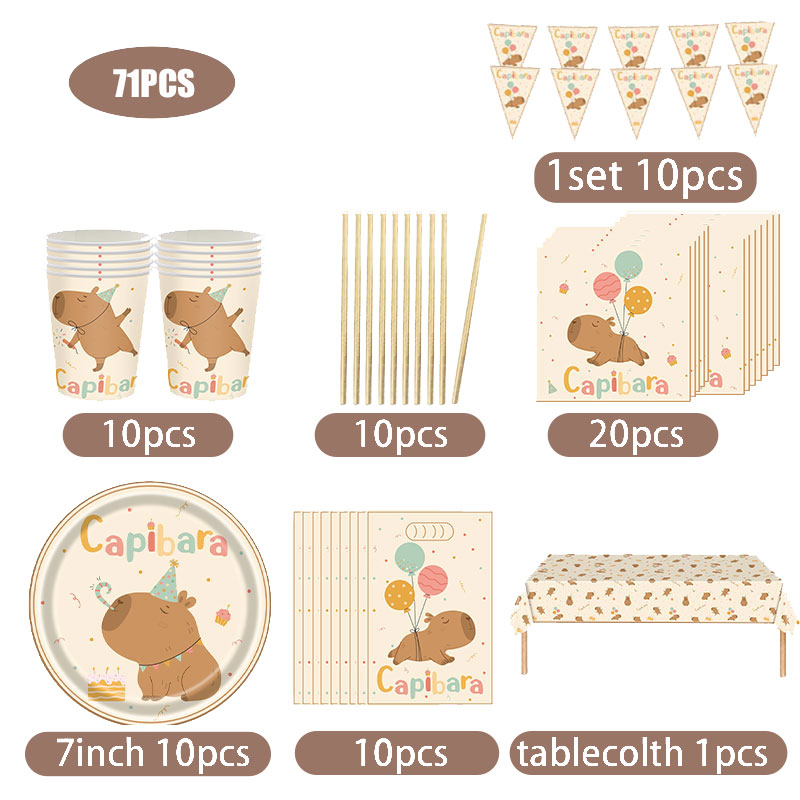 Capybara Party Decoration Birt - مراجعة Science Of Happiness وسعره