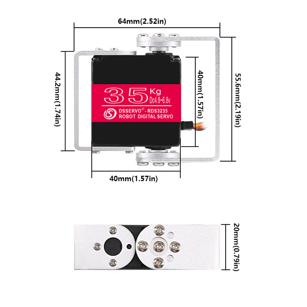 35KG Robot Digital Servo 4.8-6 - مراجعة Robot Arm Motor وسعره