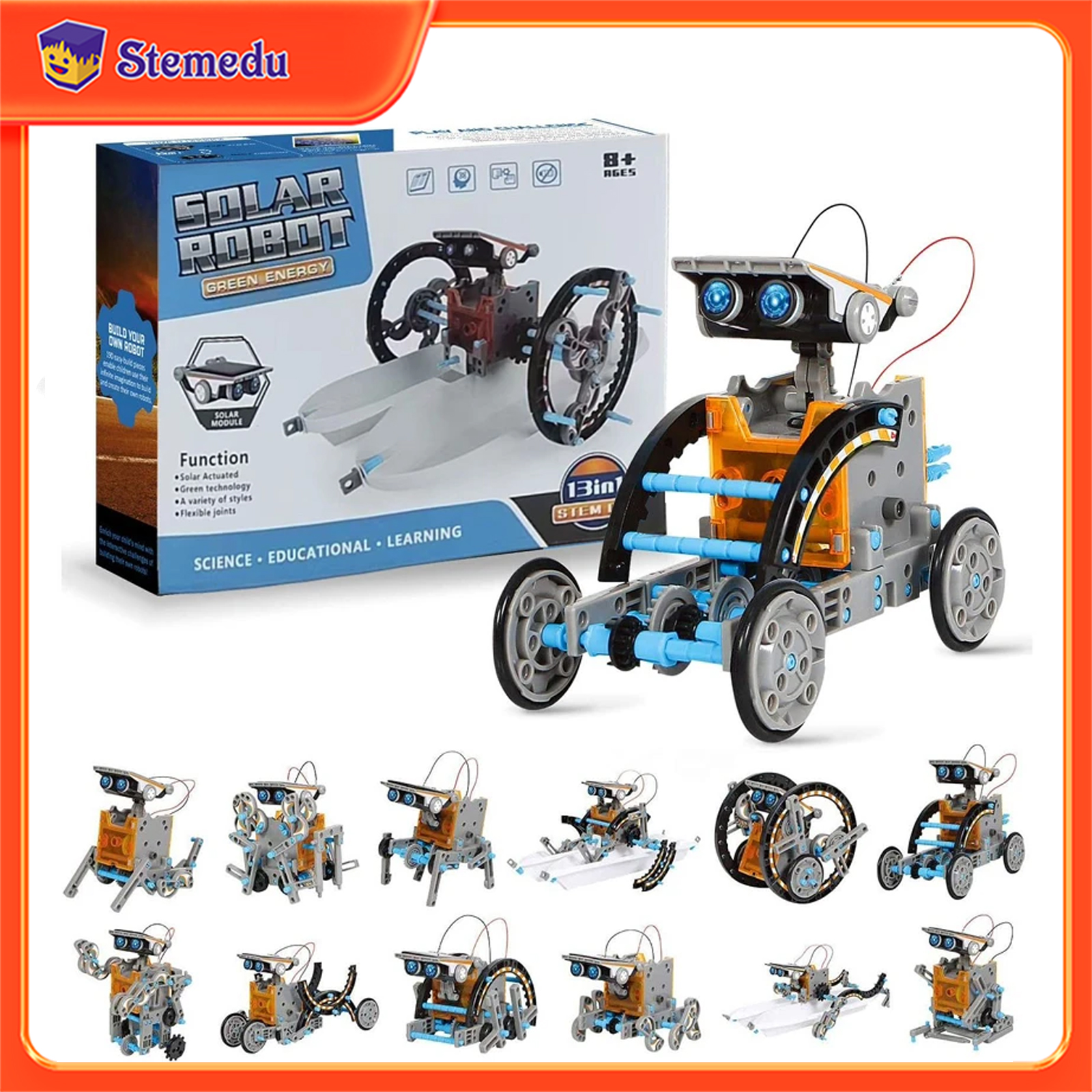 13 in 1 Solar Powered Robot Sc - مراجعة Science Robotics وسعره