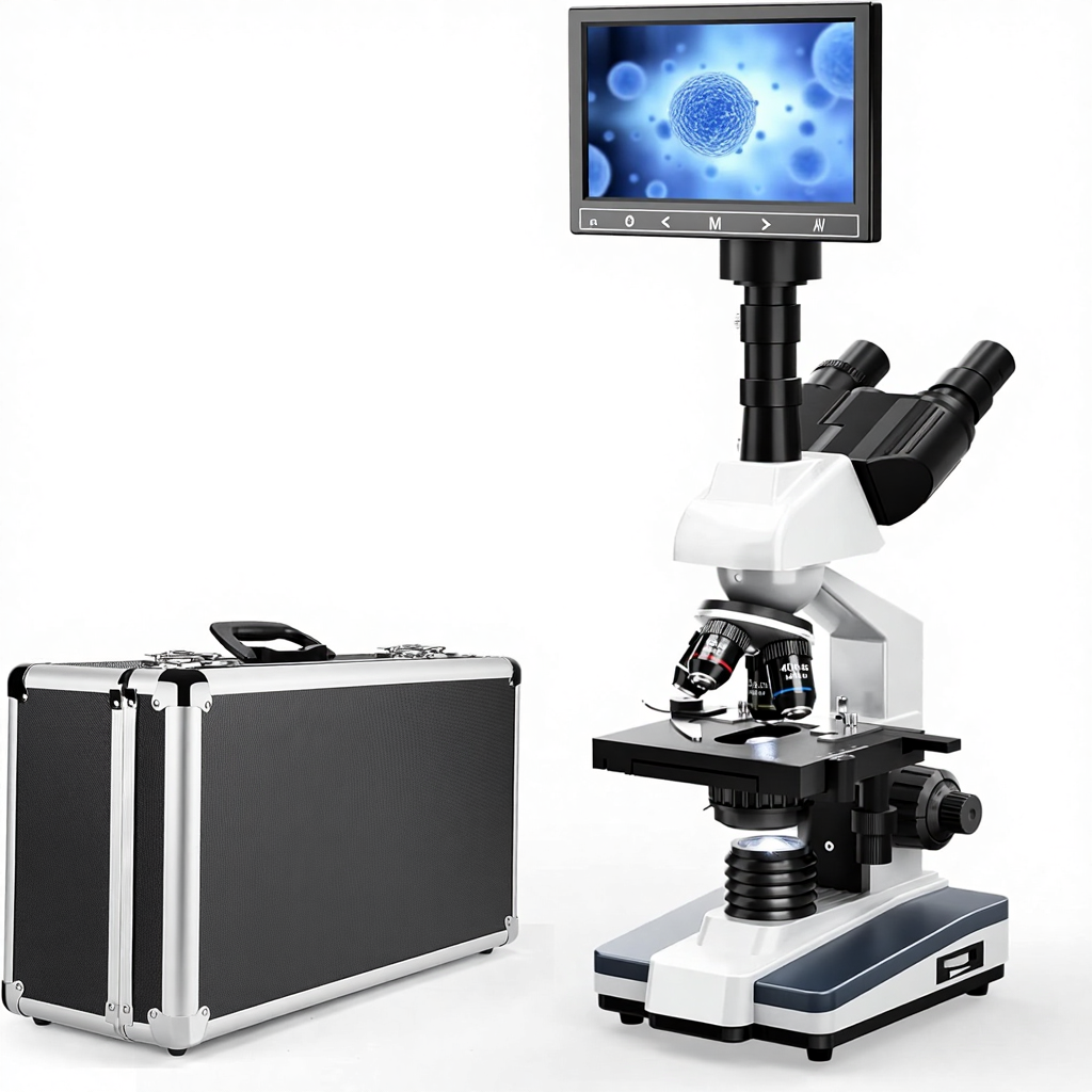 40X-2500X Trinocular Compound  - مراجعة Microscope Compound 40X وسعره